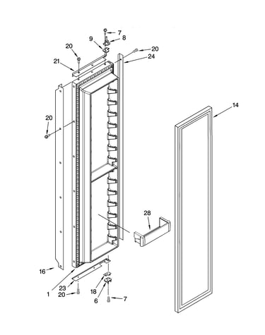 Freezer door parts