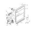 KitchenAid KUDI02IRWH1 door and latch parts diagram