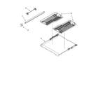 KitchenAid KUDS02FRBL1 third level rack and track parts diagram