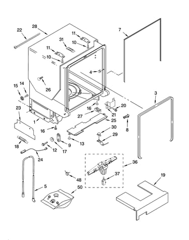 Tub and frame parts