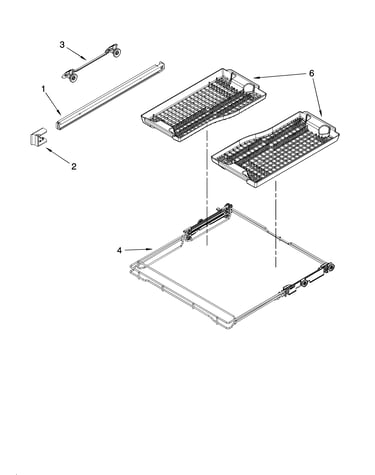 Third level rack and track parts