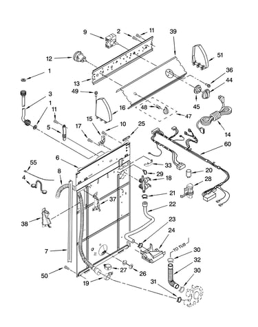 Control and rear panel parts