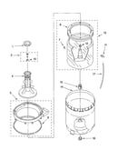Agitator, basket and tub parts