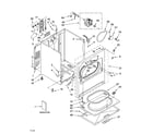 Whirlpool LEB6300PW1 cabinet parts diagram