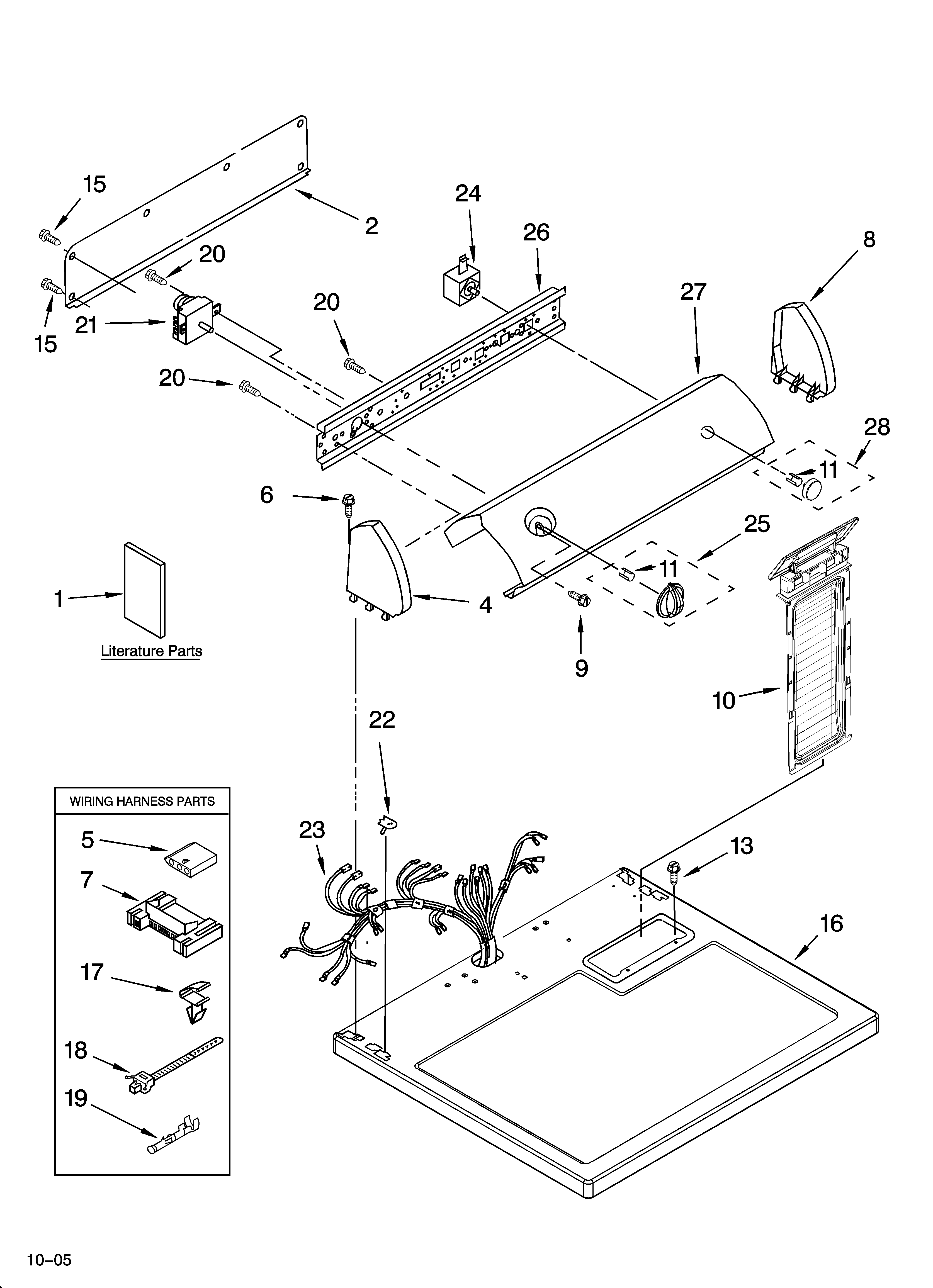 Top and console parts