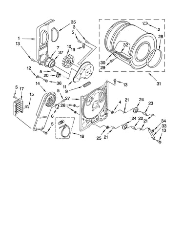 Bulkhead parts, optional parts (not included)