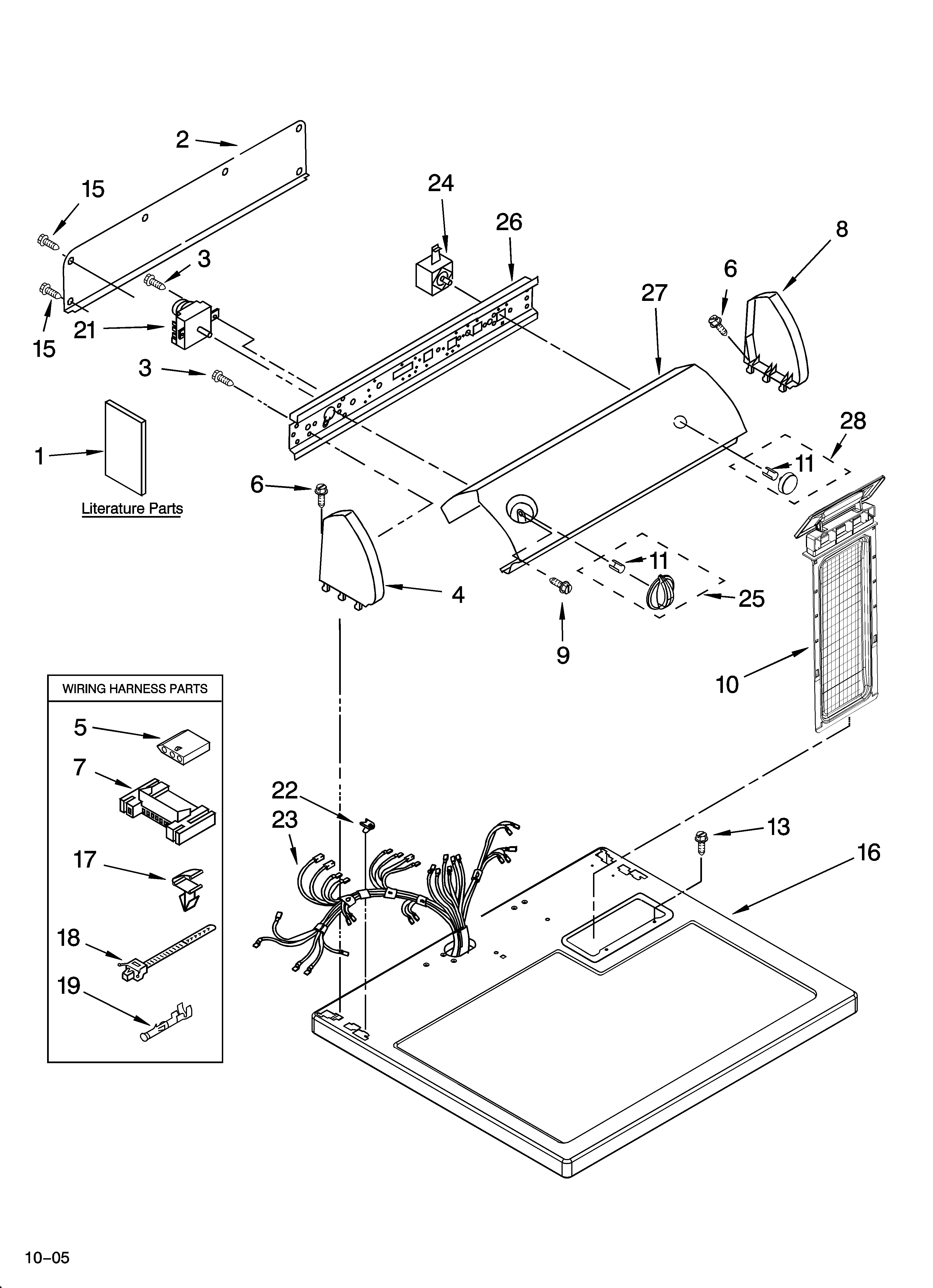 Top and console parts