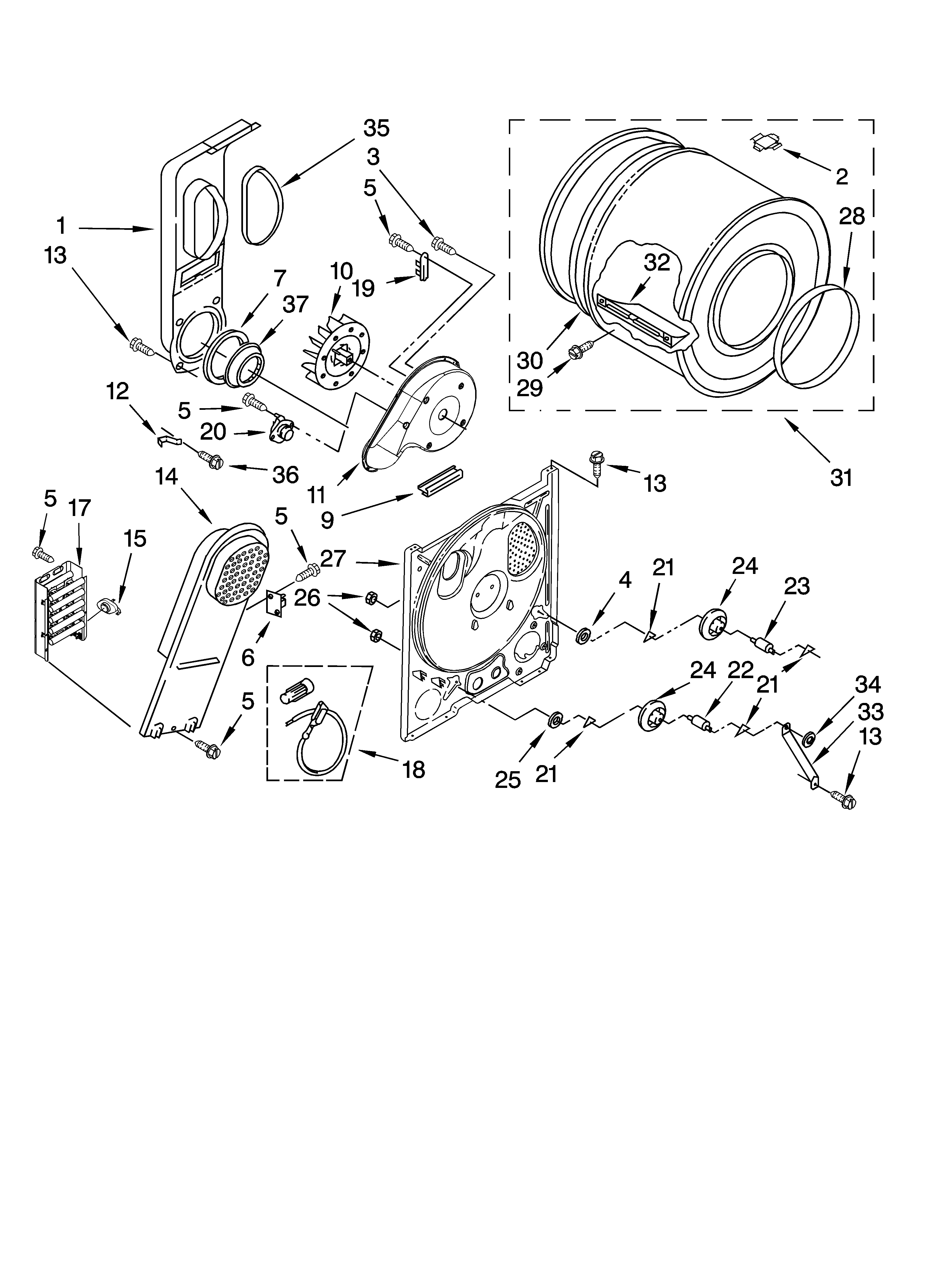 Bulkhead parts, optional parts (not included)
