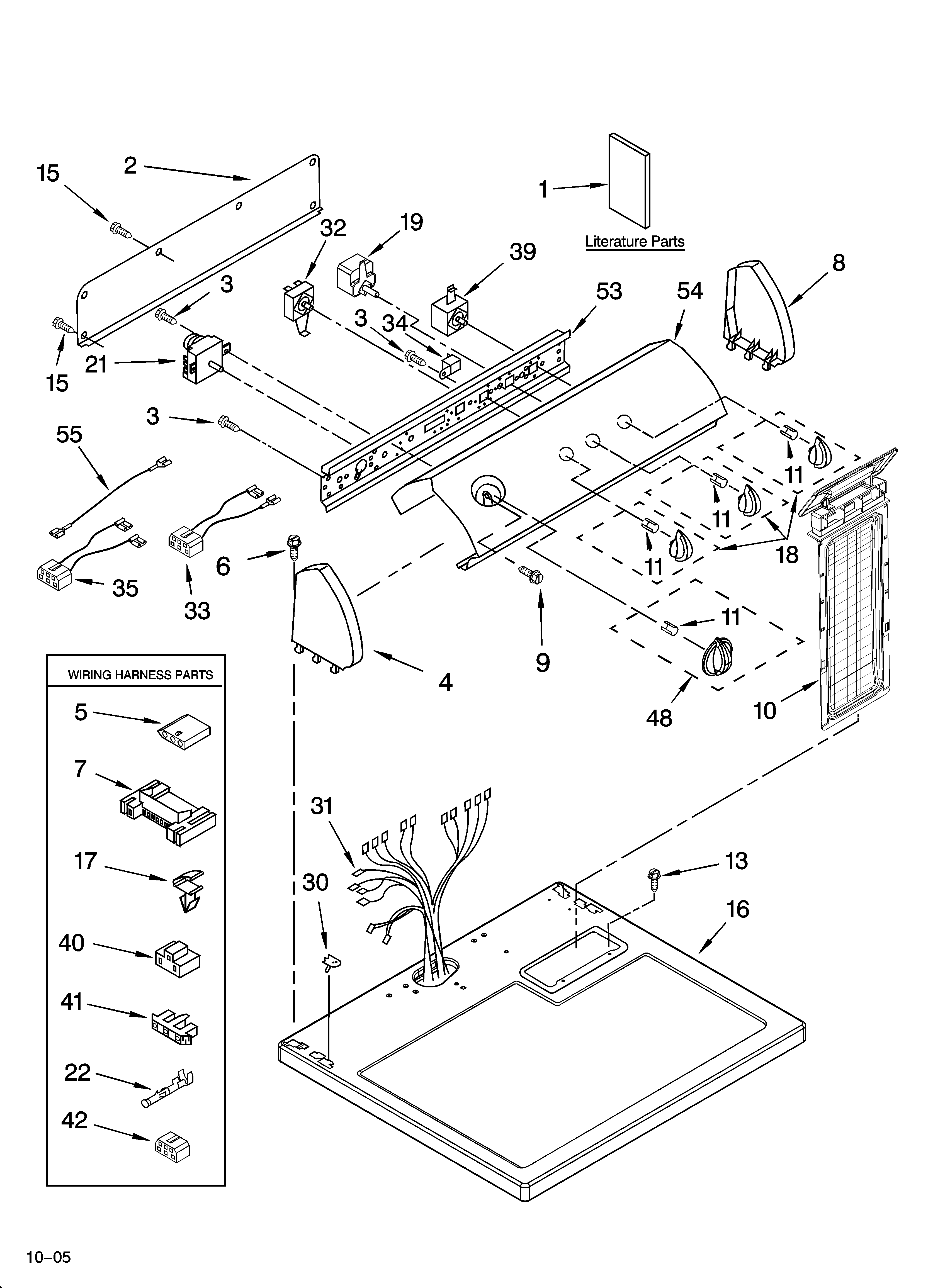 Top and console parts