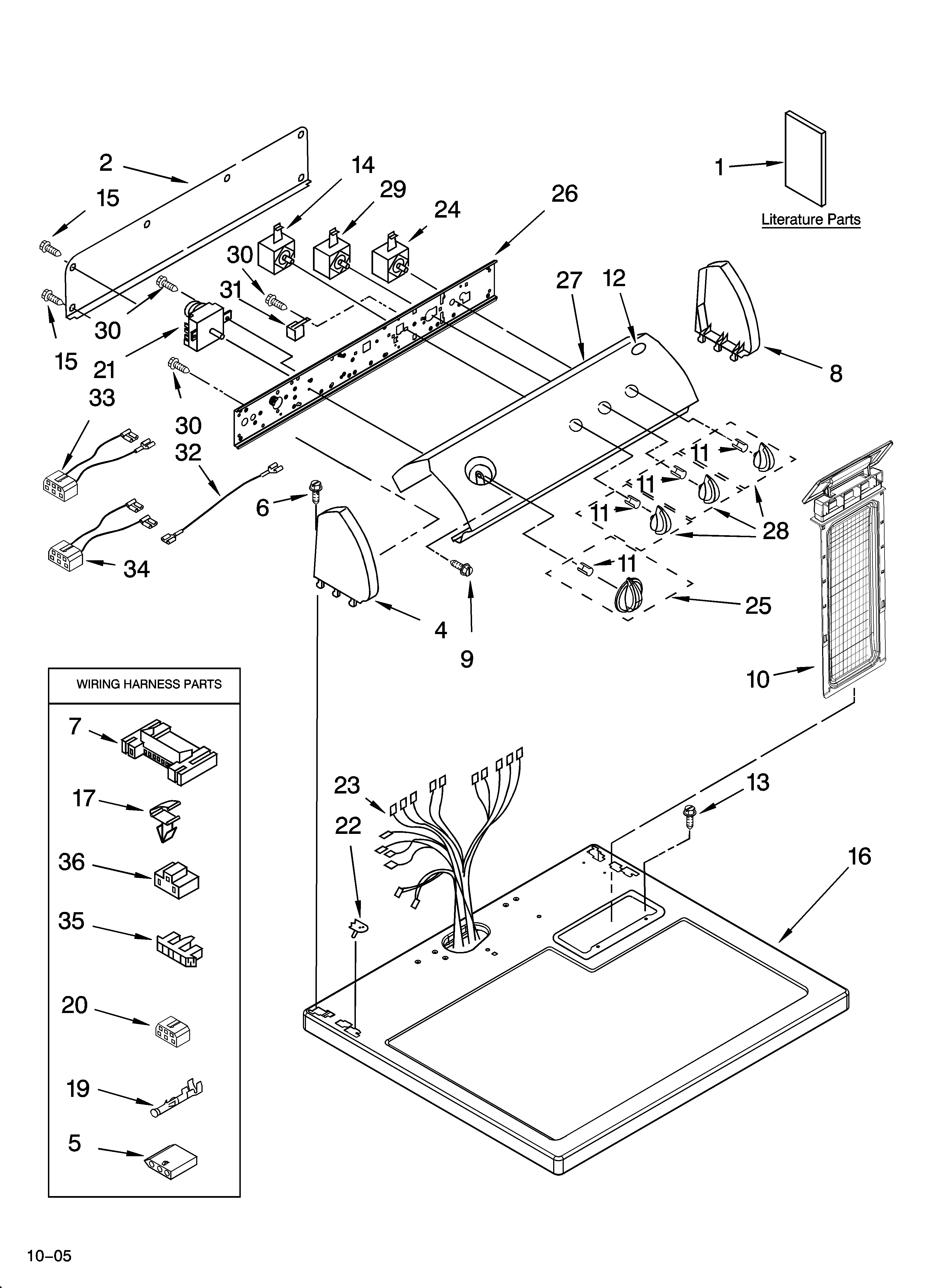 Top and console parts