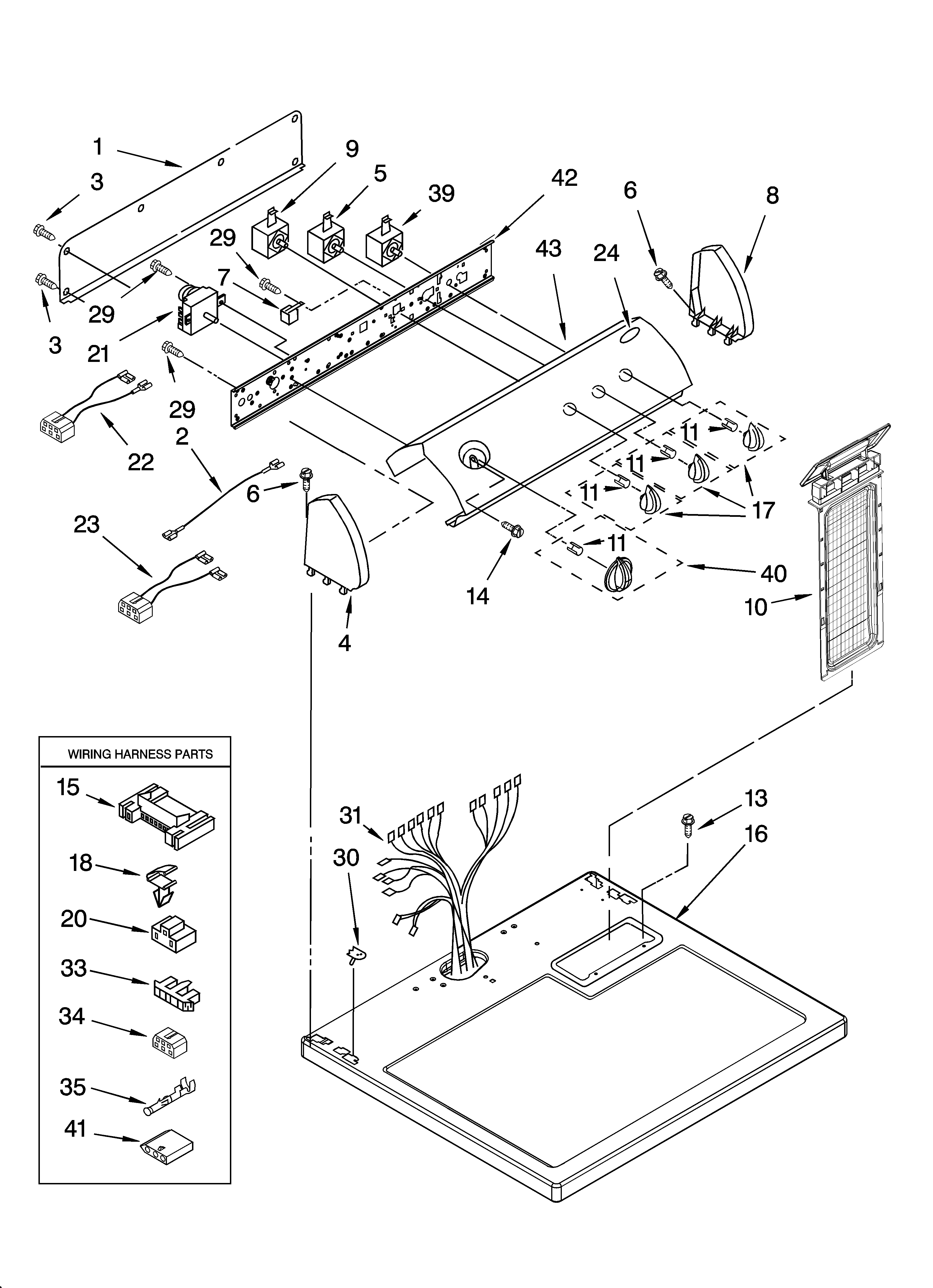 Top and console parts