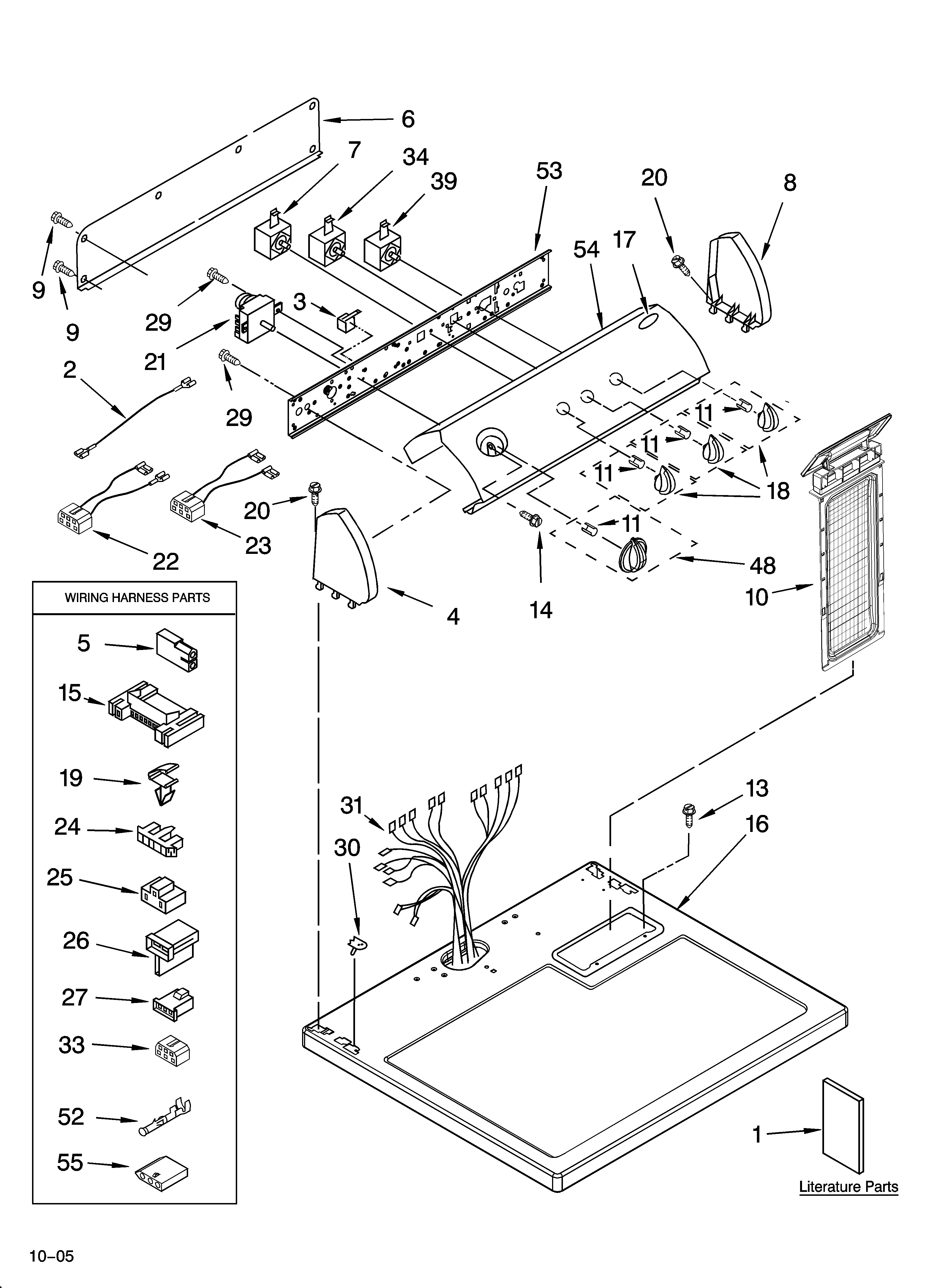 Top and console parts