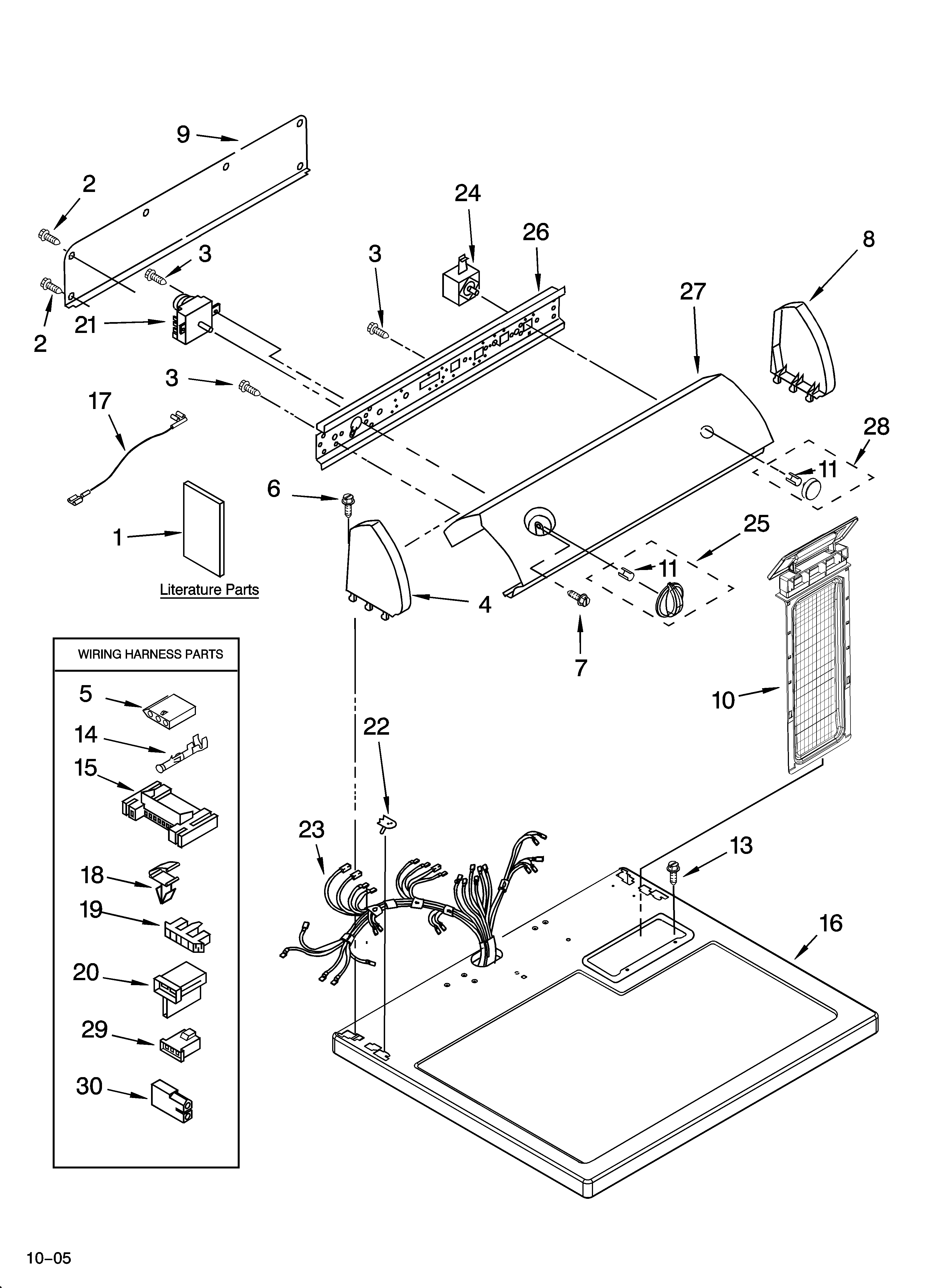 Top and console parts