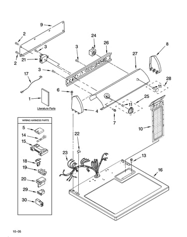 Top and console parts