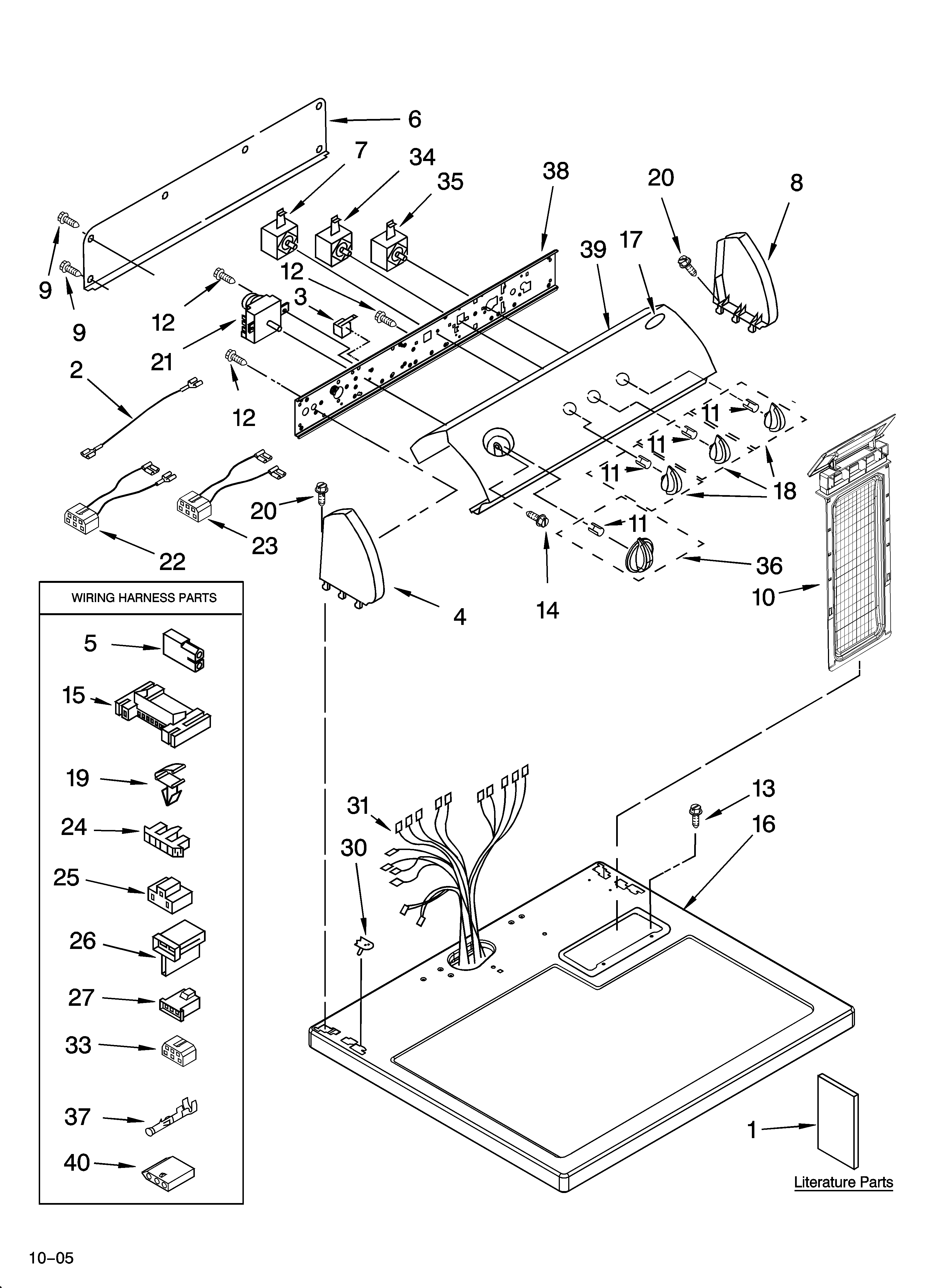 Top and console parts