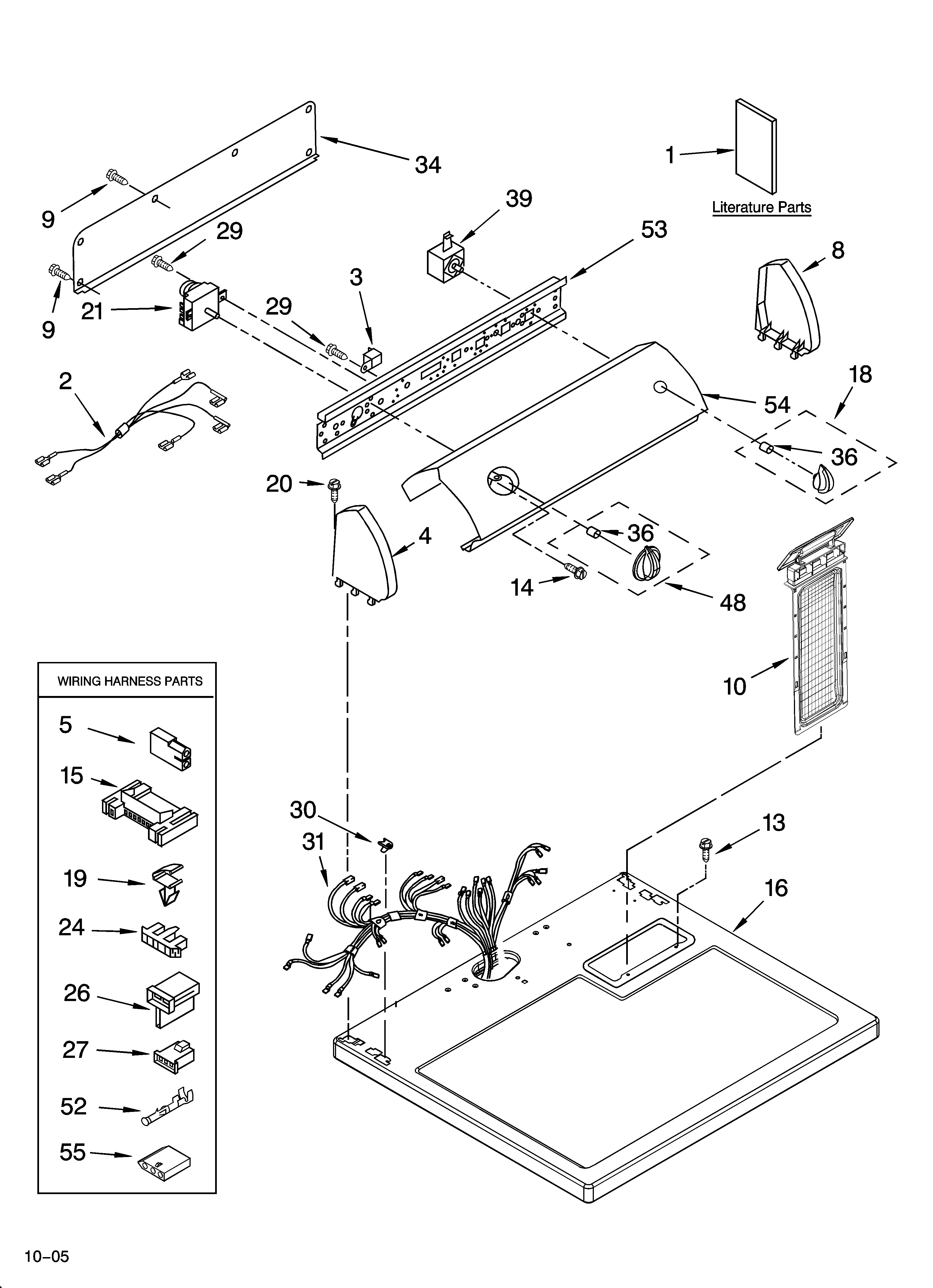 Top and console parts