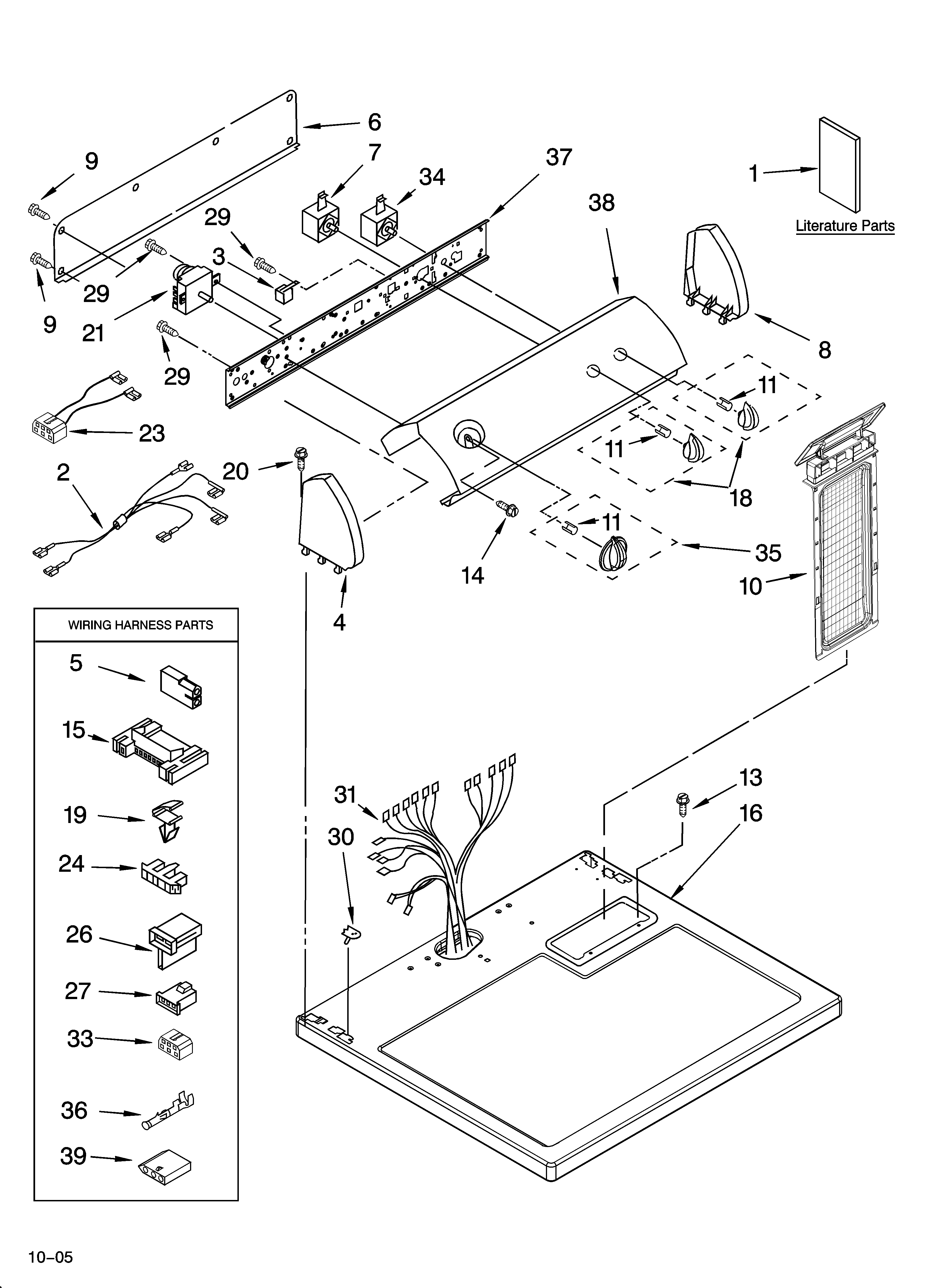 Top and console parts