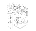 Whirlpool LGQ9858PW1 top and console parts diagram