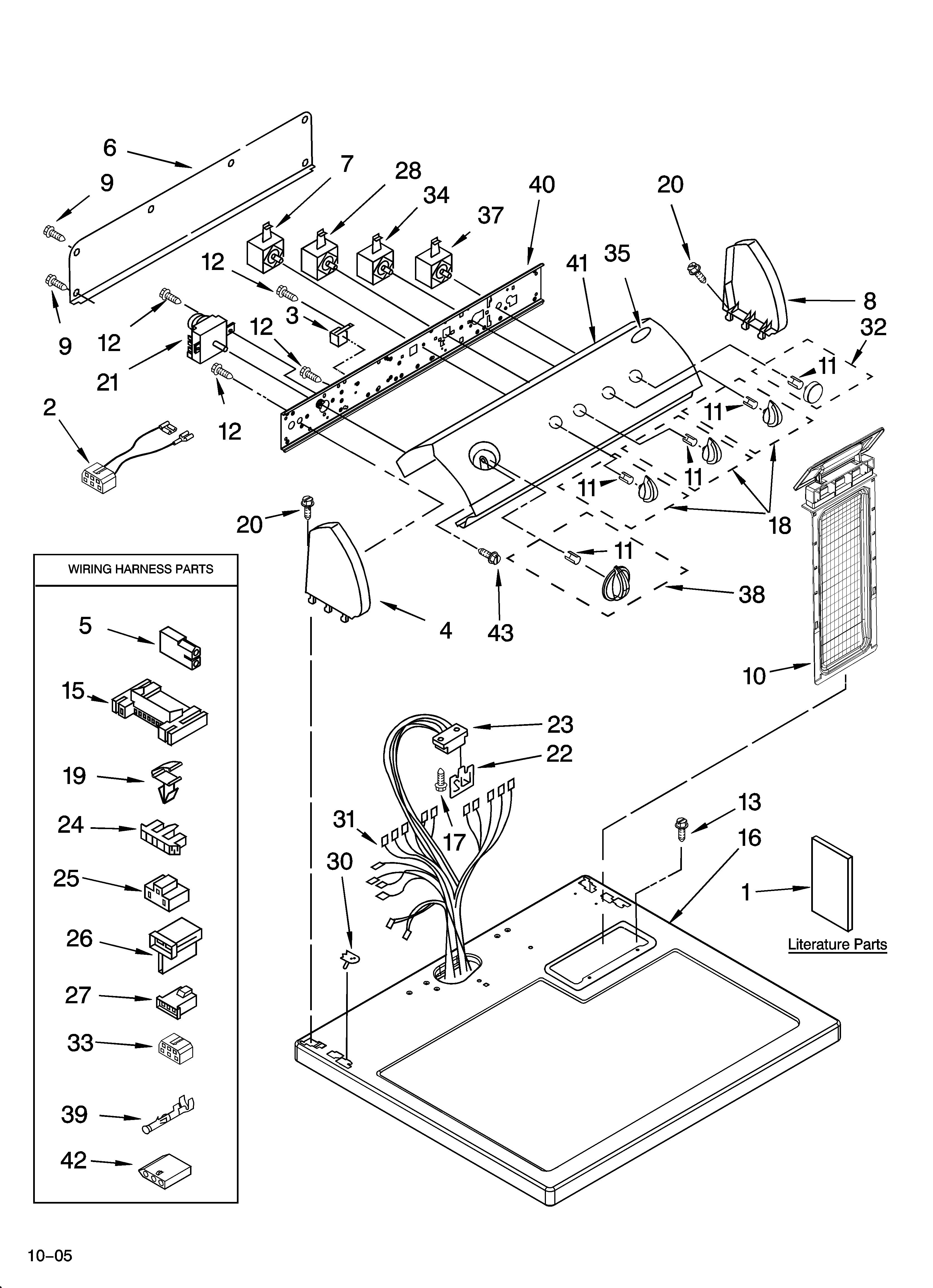 Top and console parts