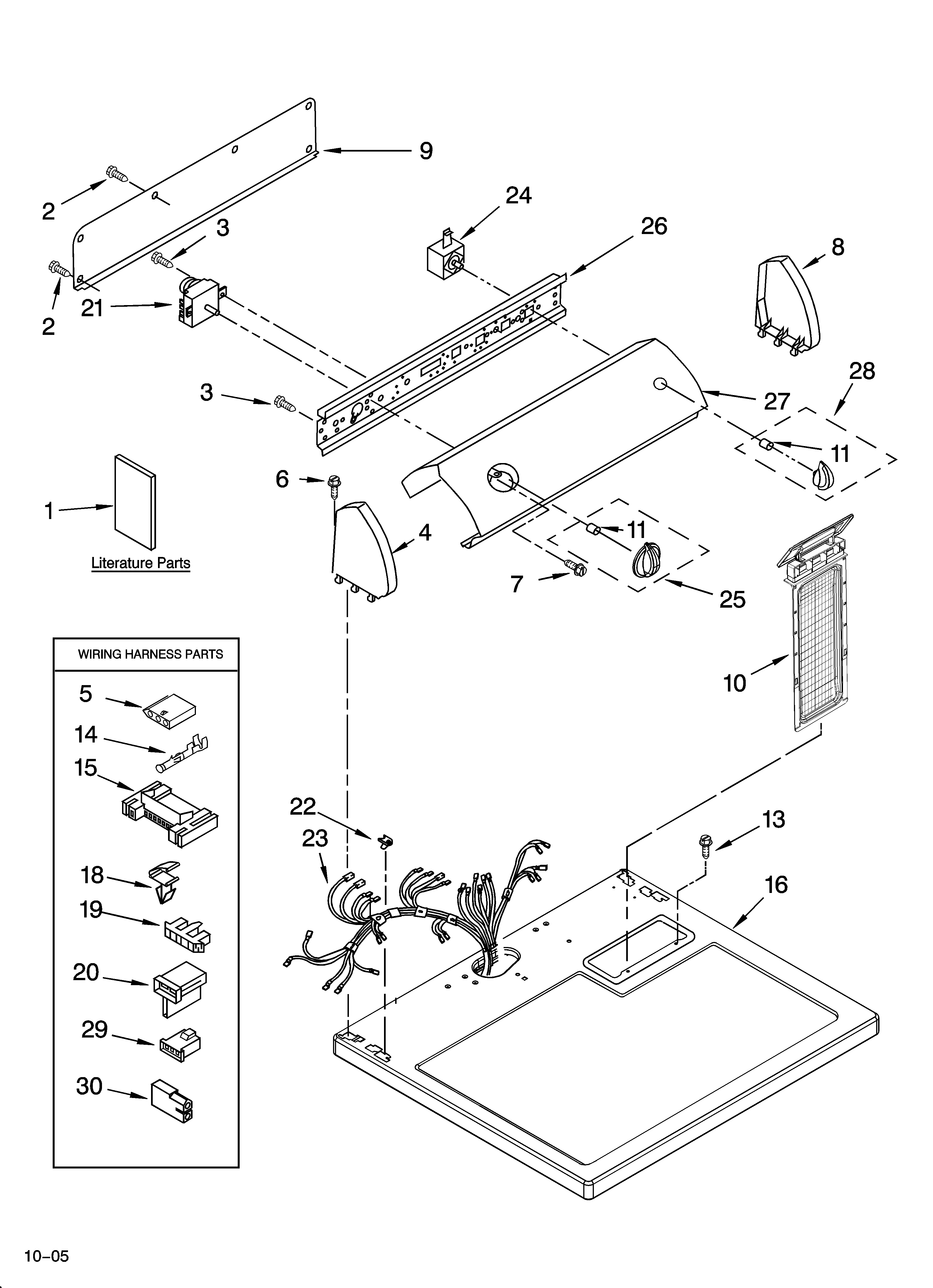 Top and console parts
