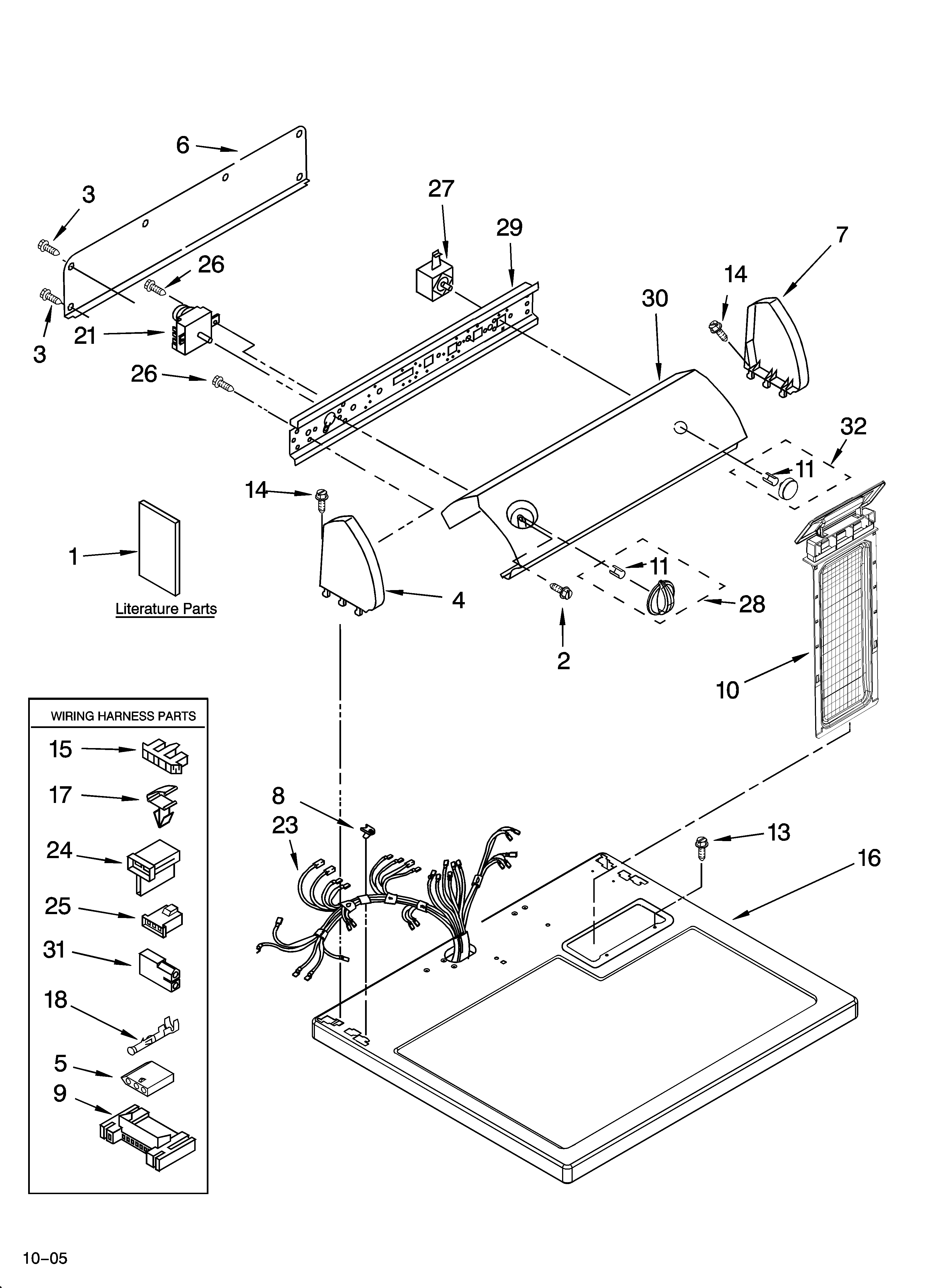 Top and console parts