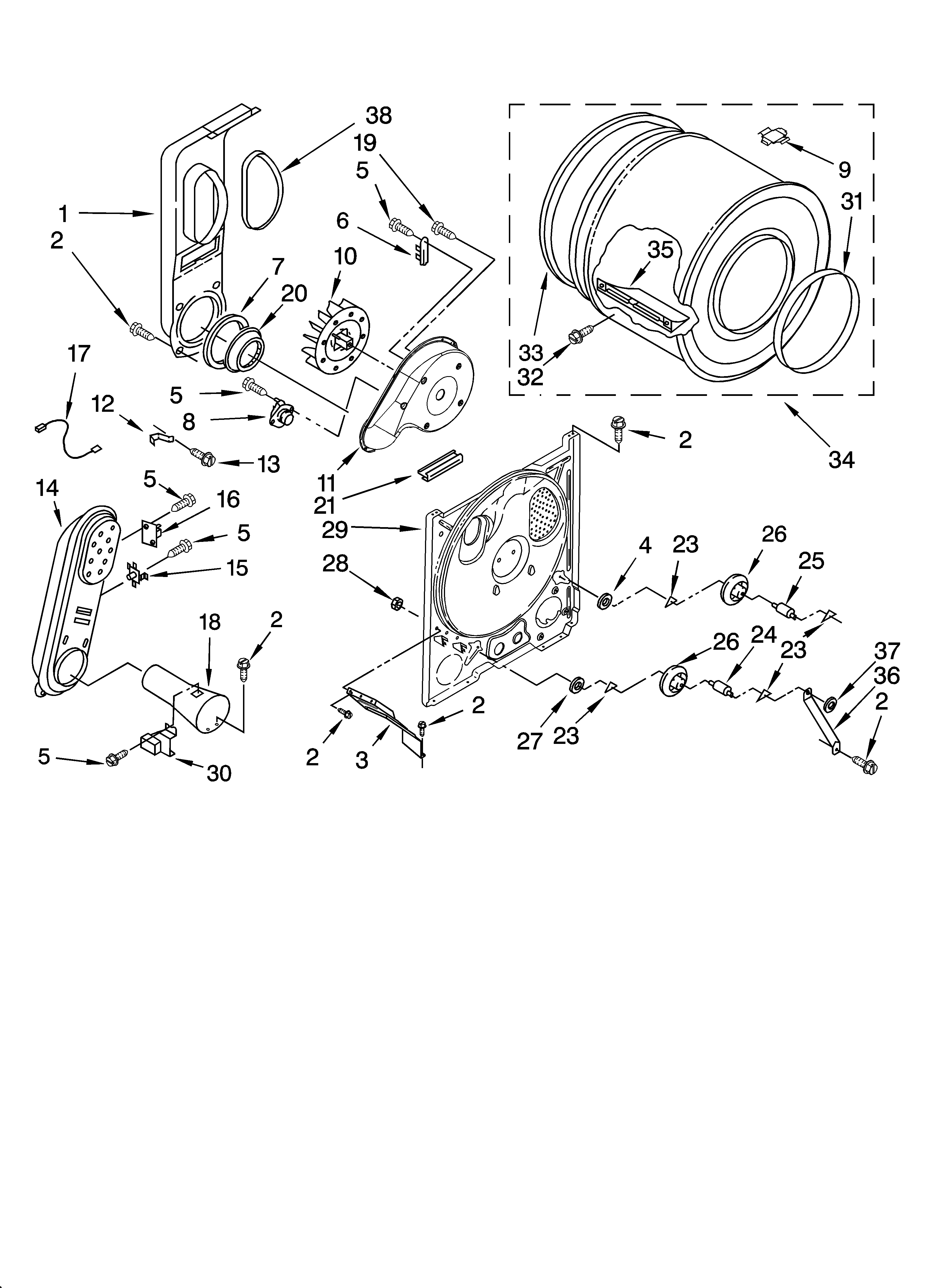 Bulkhead parts, optional parts (not included)
