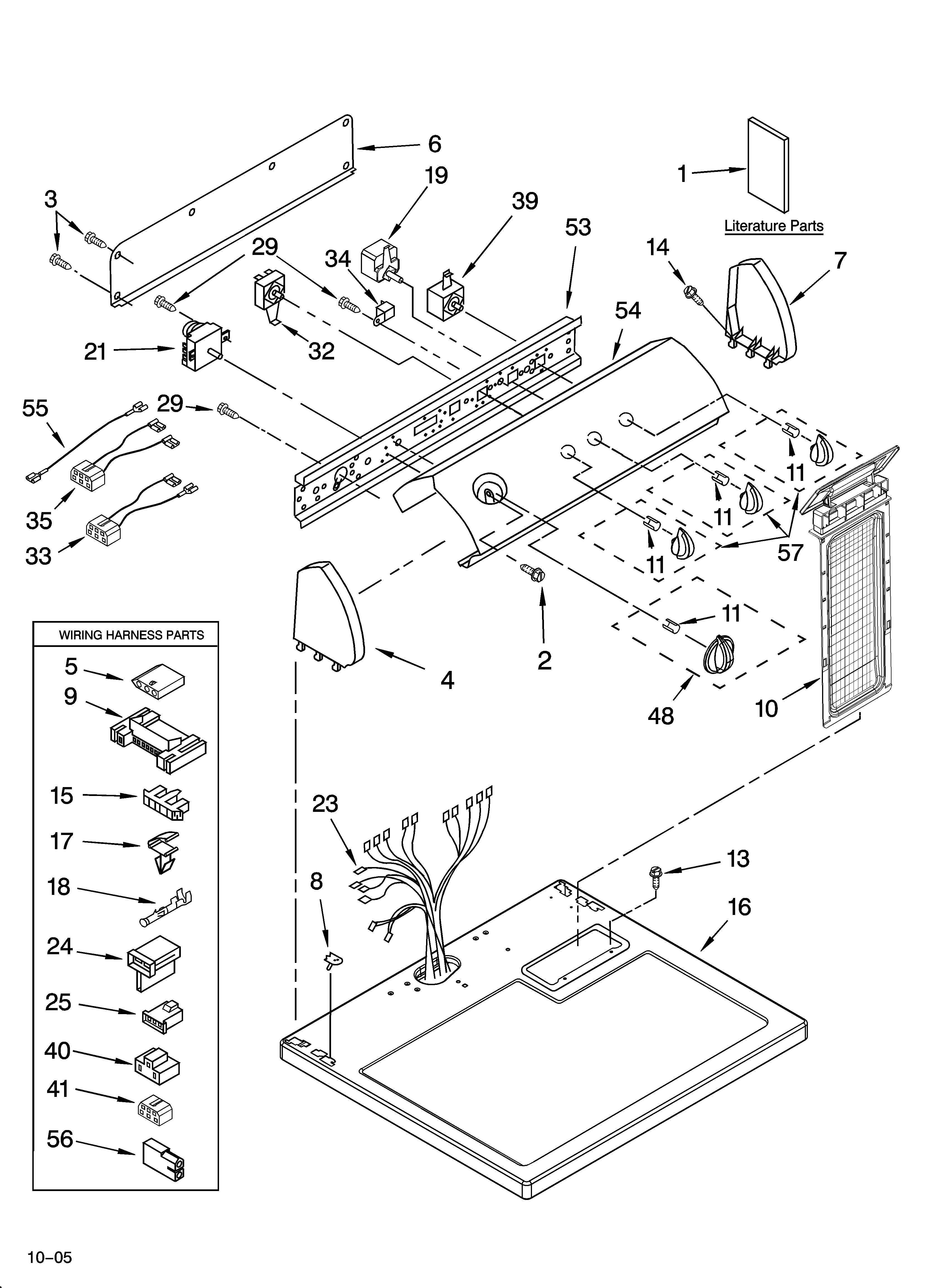 Top and console parts