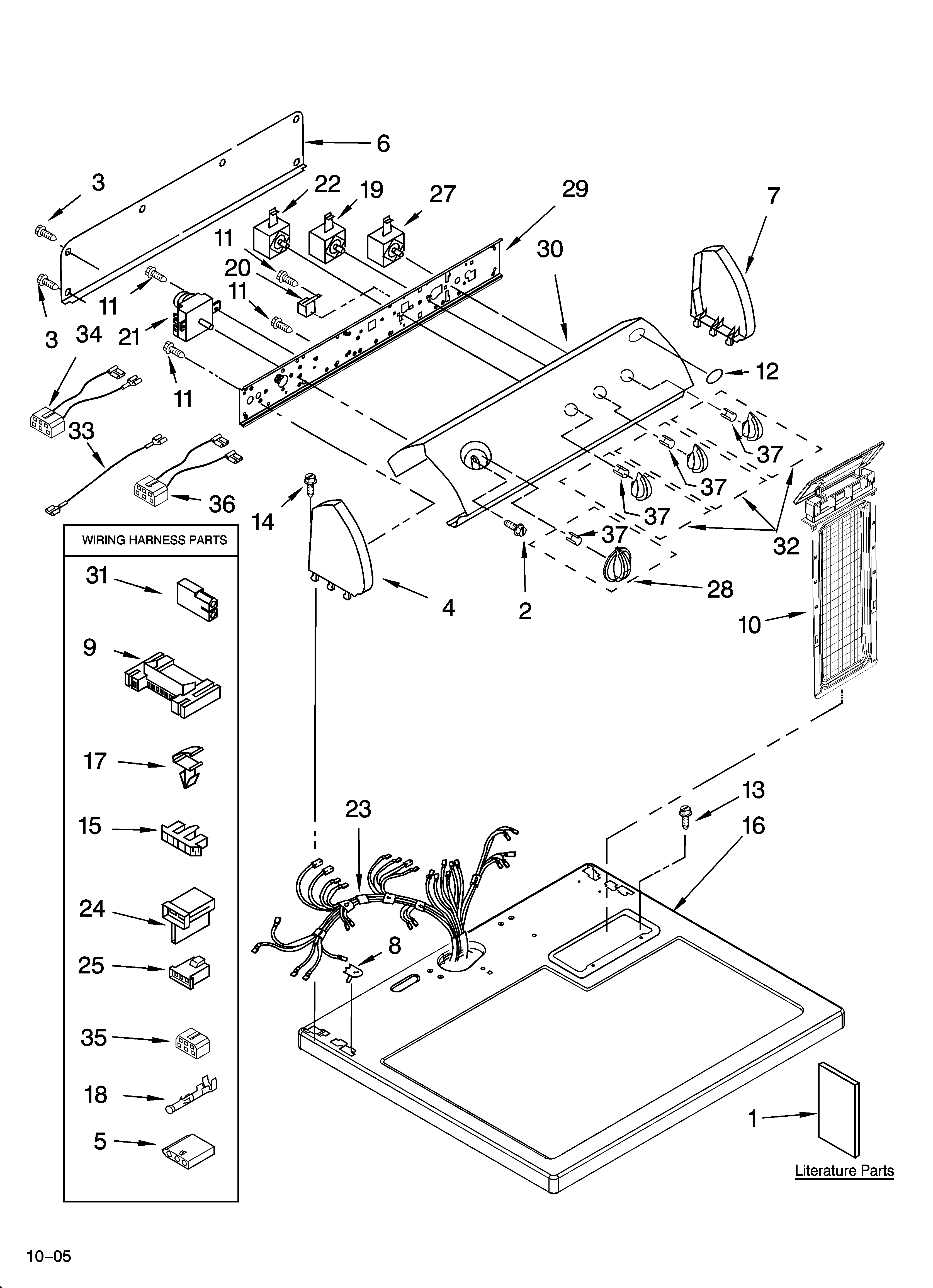 Top and console parts