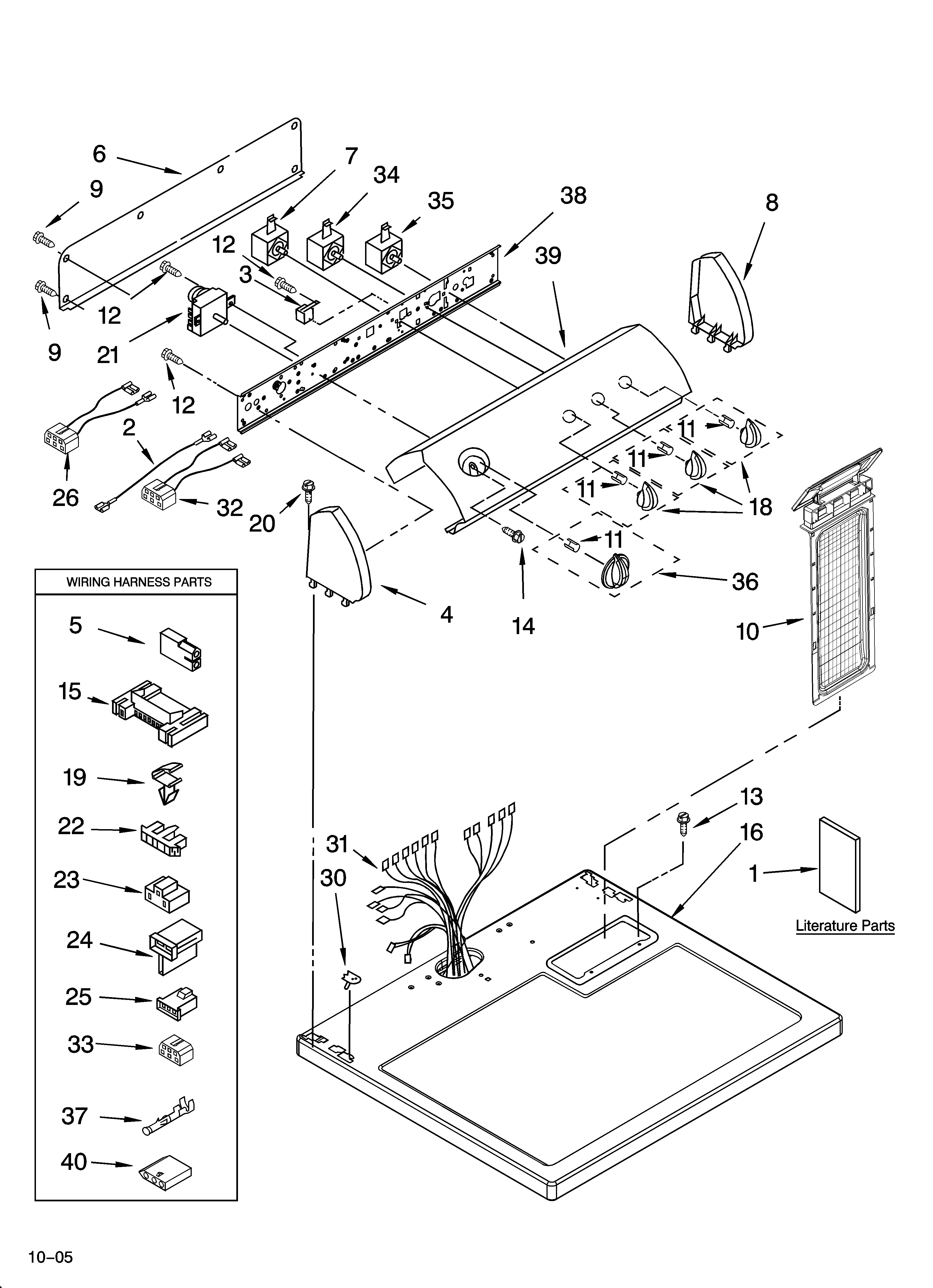 Top and console parts