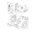Whirlpool LGR7648PT1 bulkhead parts diagram