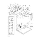 Whirlpool LGR8620PG1 top and console parts diagram