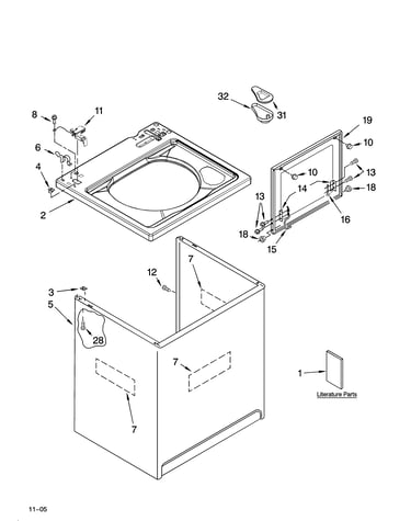 Top and cabinet parts