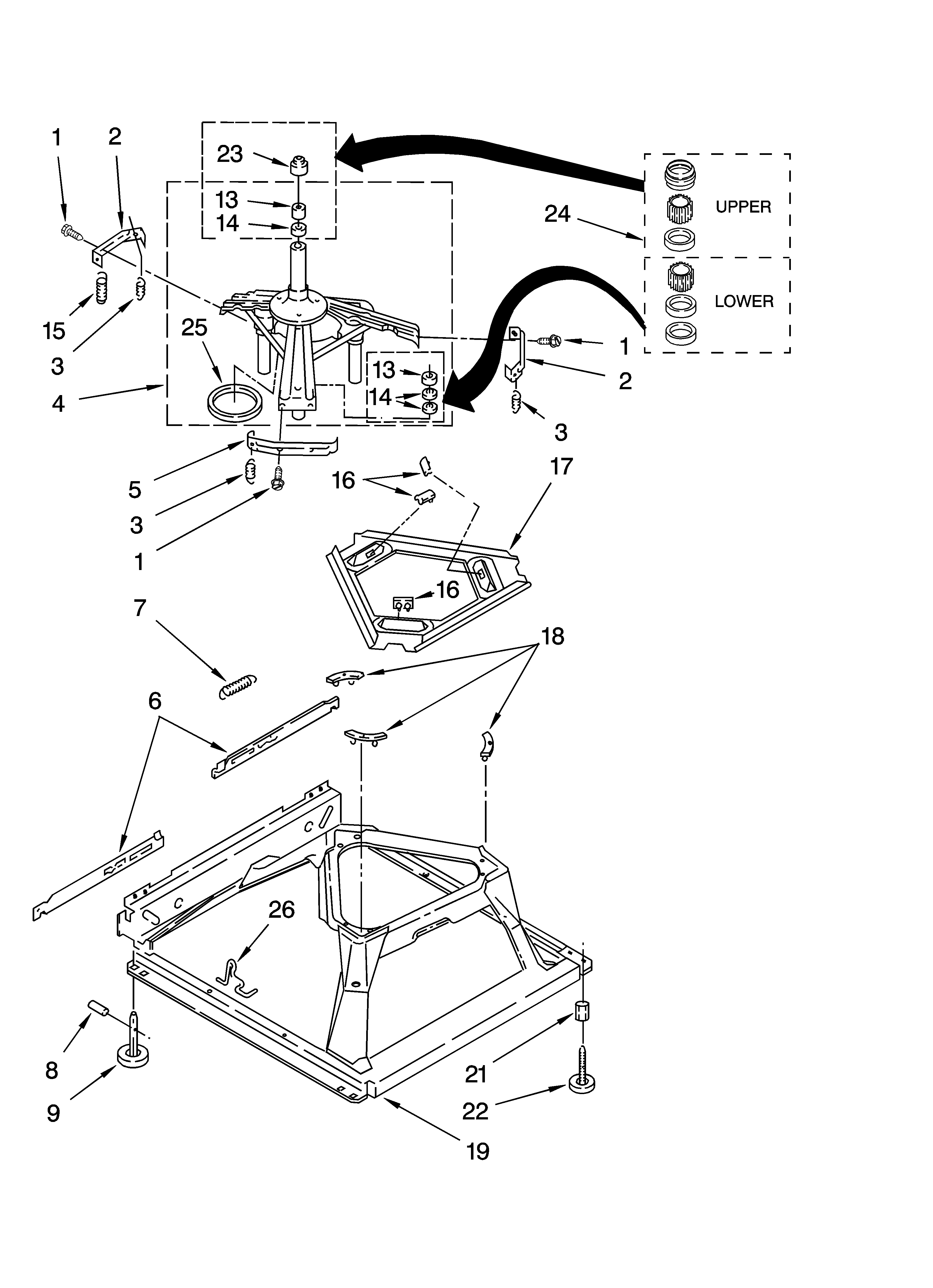 Machine base parts