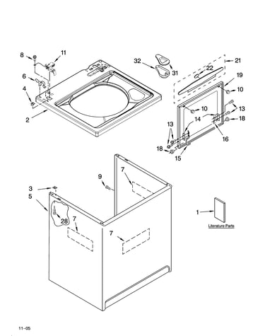 Top and cabinet parts