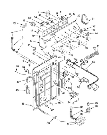 Controls and rear panel parts