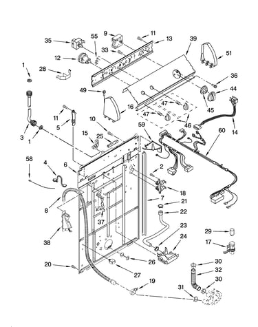 Controls and rear panel parts