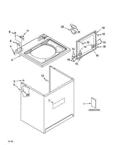 Top and cabinet parts