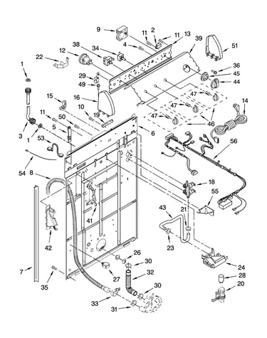 Controls and rear panel parts