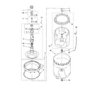 Whirlpool LSN1000PQ3 agitator, basket and tub parts diagram
