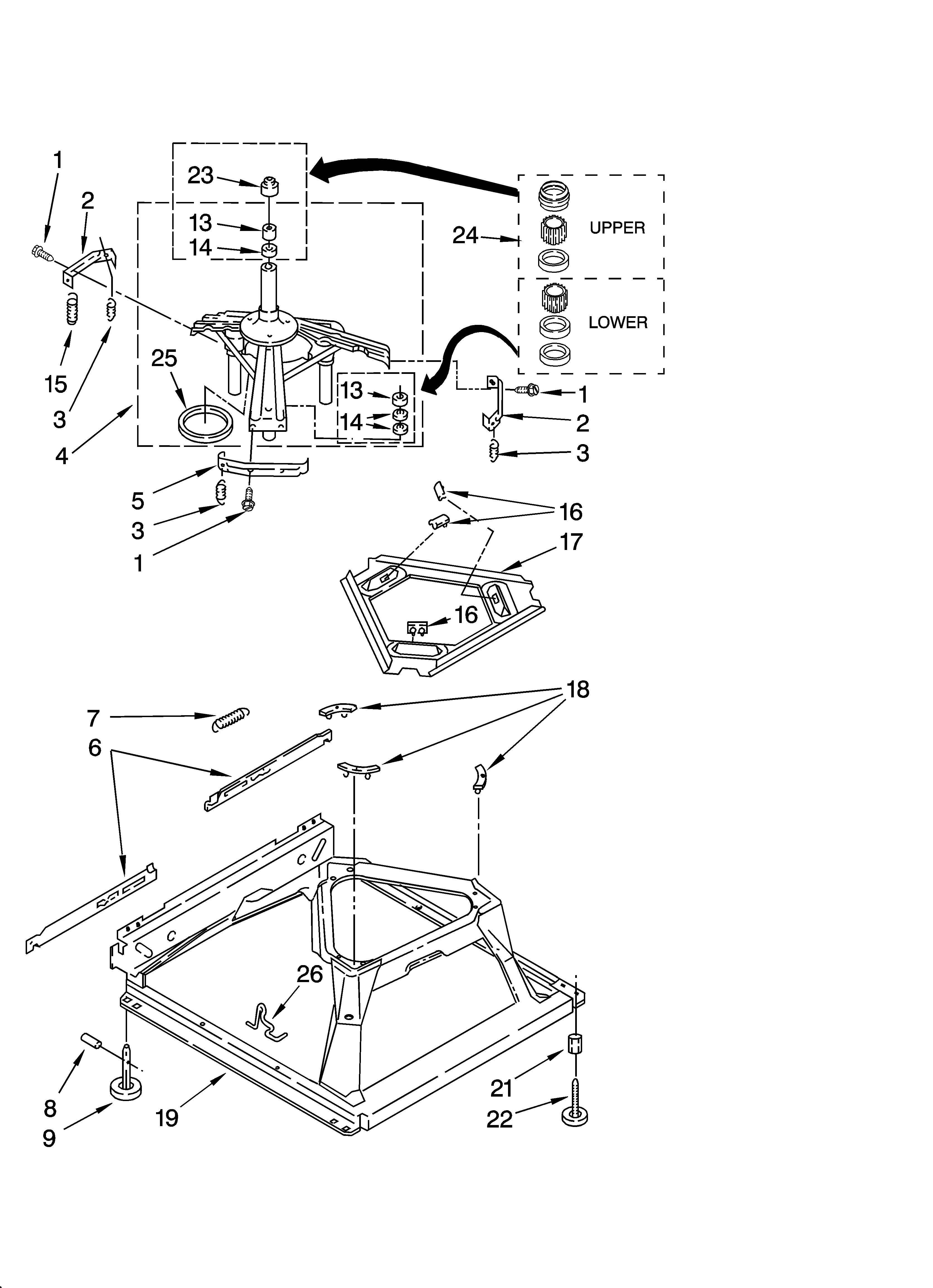 Machine base parts