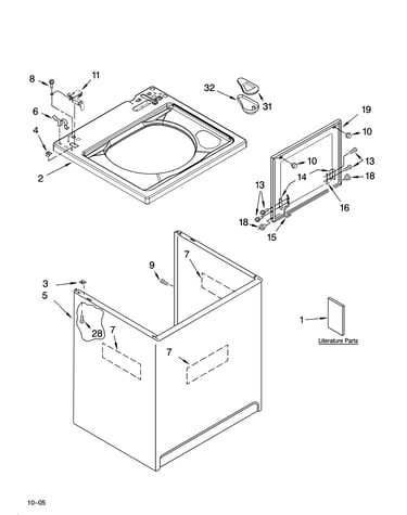 Top and cabinet parts
