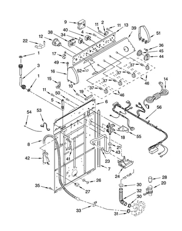 Controls and rear panel parts