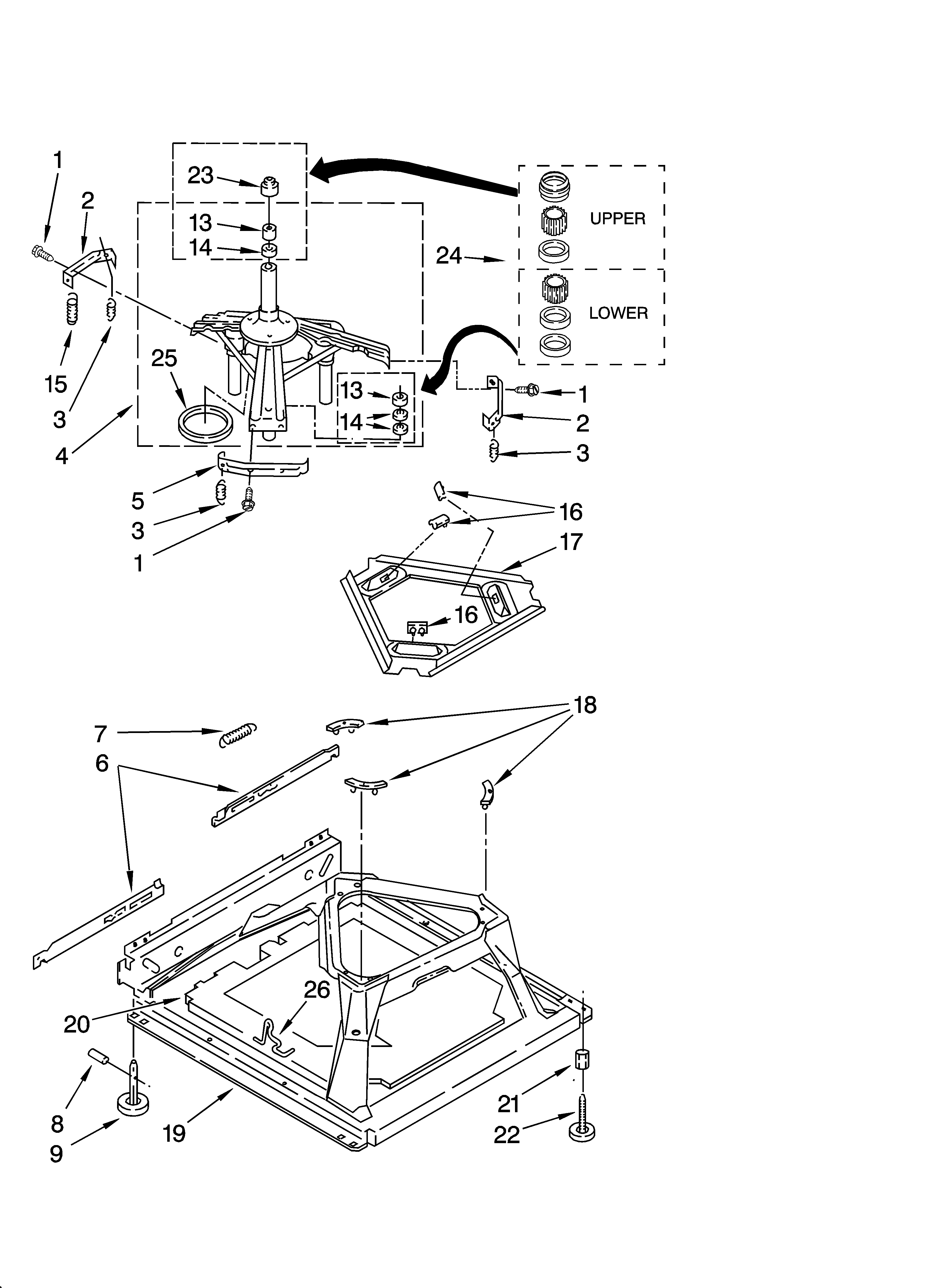 Machine base parts