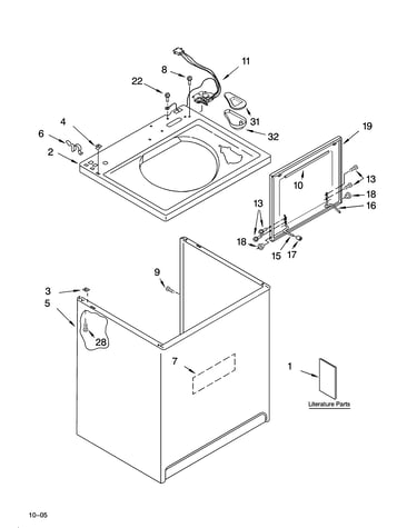 Top and cabinet parts