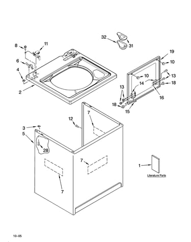 Top and cabinet parts