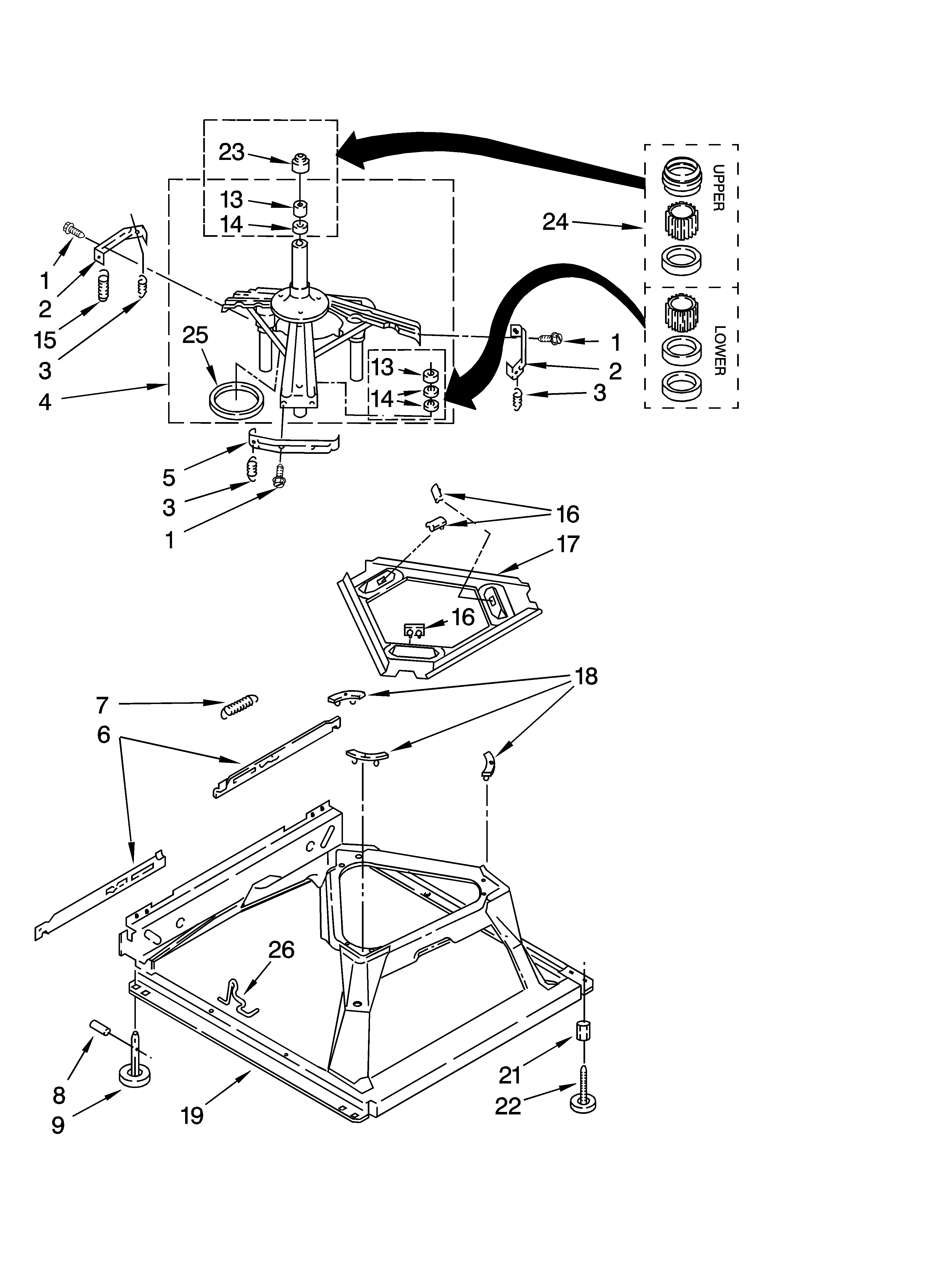 Machine base parts
