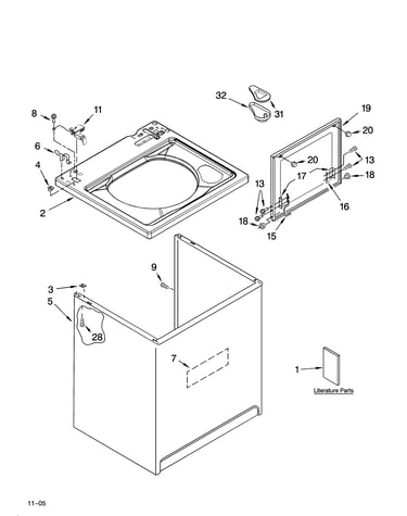 Top and cabinet parts