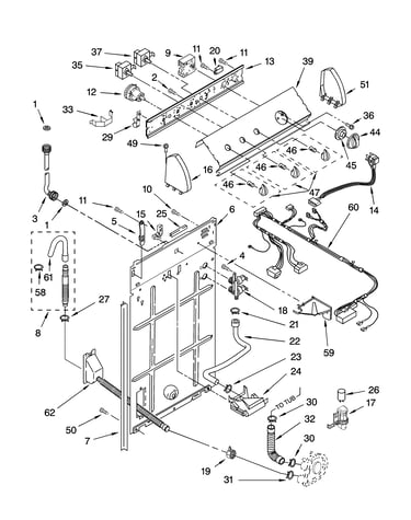 Controls and rear panel parts