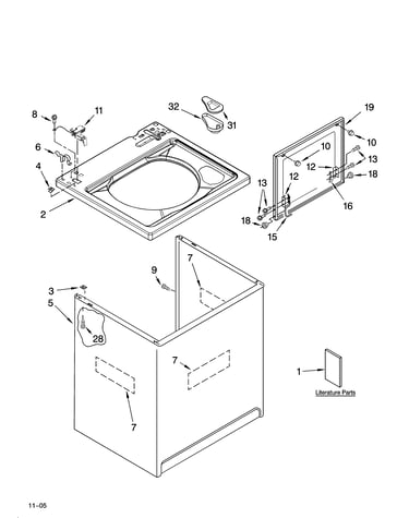 Top and cabinet parts