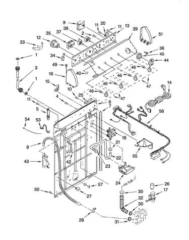 Controls and rear panel parts